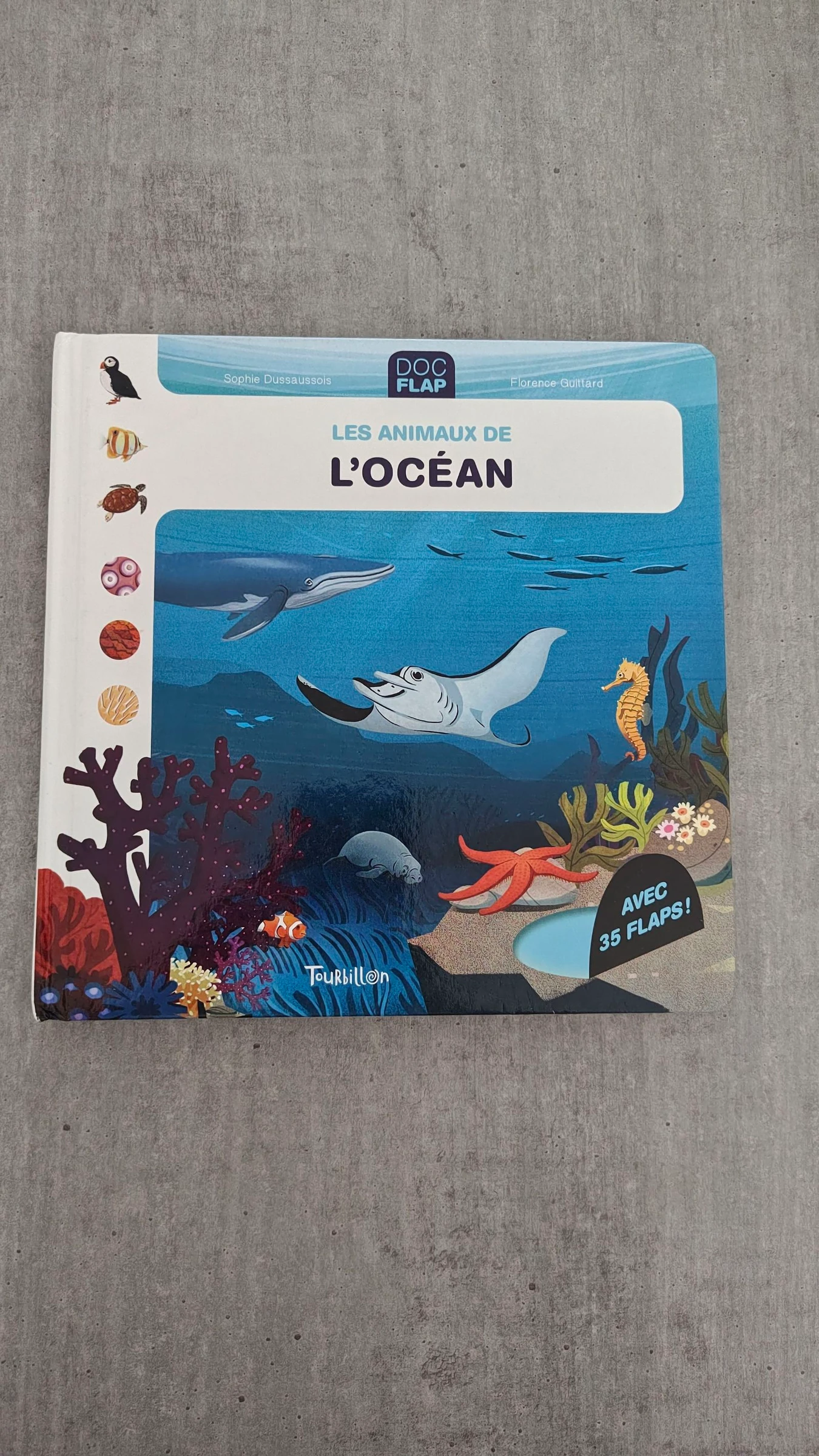 Livre pour enfant Les animaux de l'océan - doc flap SA